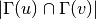 |\Gamma(u) \cap \Gamma(v)|